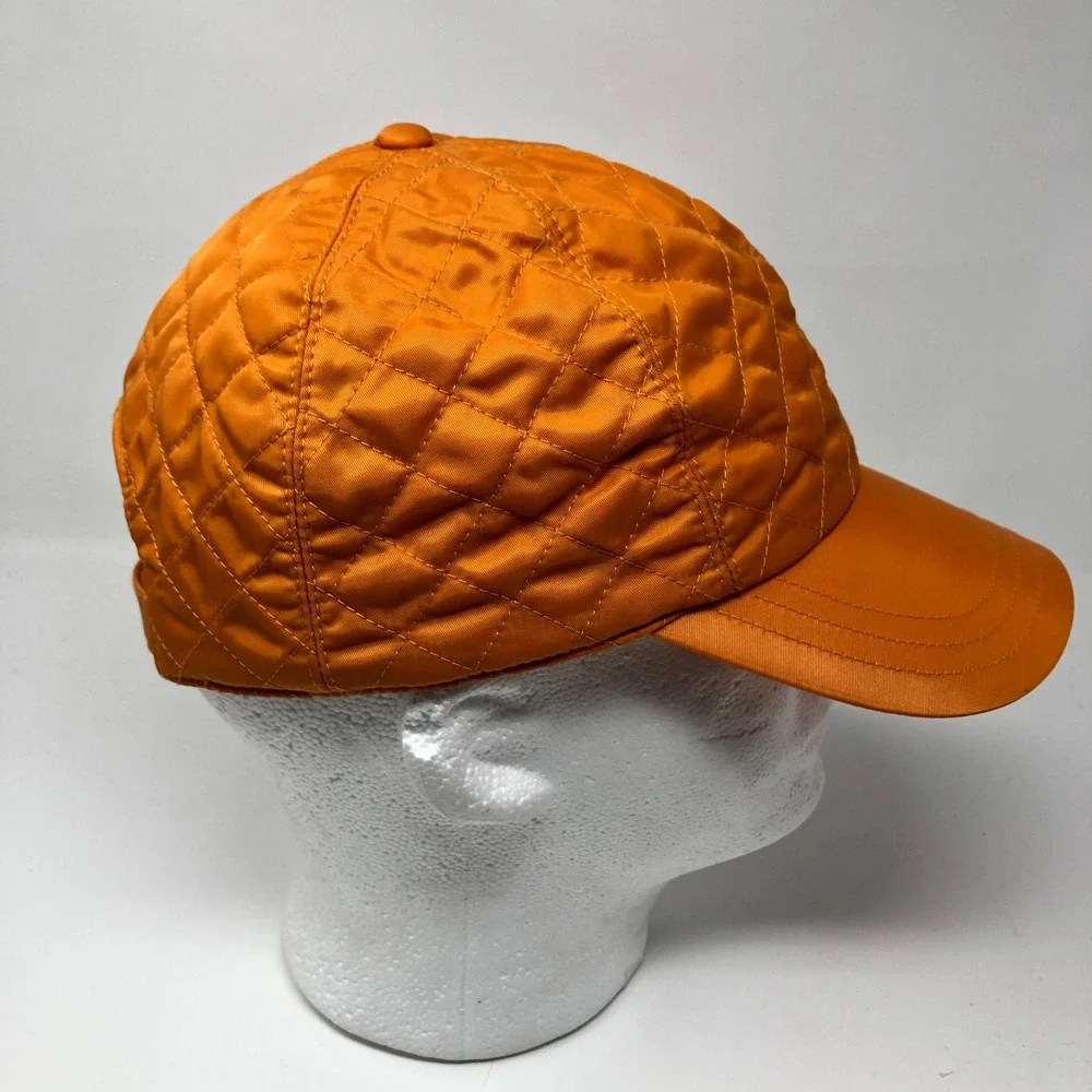 Betmar New York Quilted Orange Baseball Cap Adjustable Hook and‎ Loop Closure